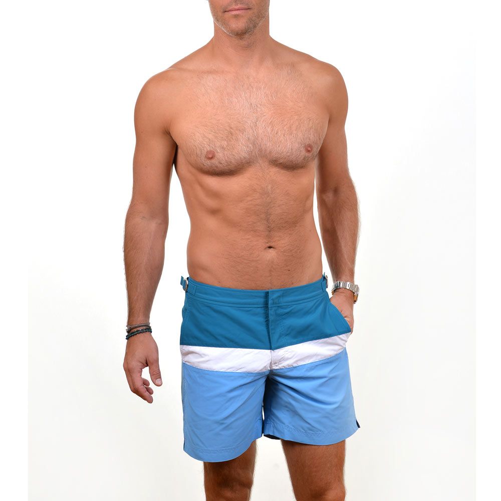 Poloshow short Orlebar Brown Bulldog Colour Block RivieraDeep SeaW 26624931 5