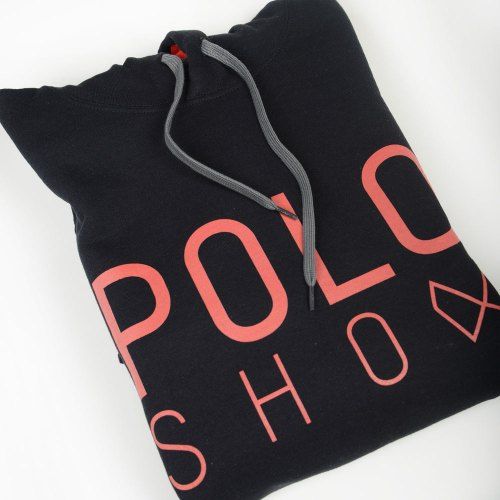 Poloshow Hoodie Black Red 7