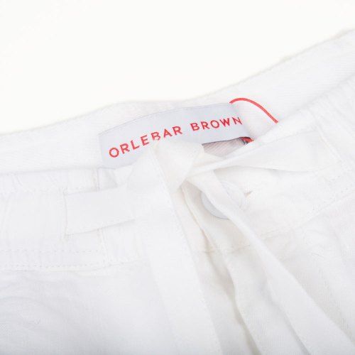 Poloshow short Orlebar Brown Weiß Harton Linen 26904832 3