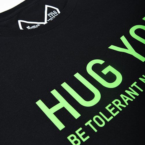 Poloshow Hug You T Shirts Schwarz Grün 4