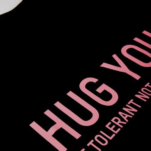 Poloshow Hug You T Shirts SchwarzPink 4