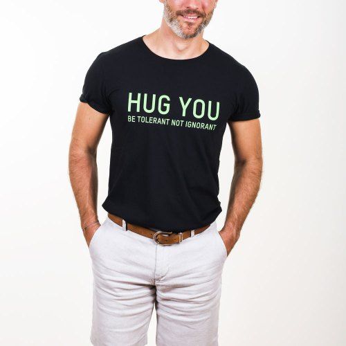 Poloshow Hug You T Shirts Schwarz Grün 5