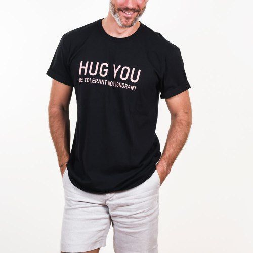 Poloshow Hug You T Shirts SchwarzPink 5