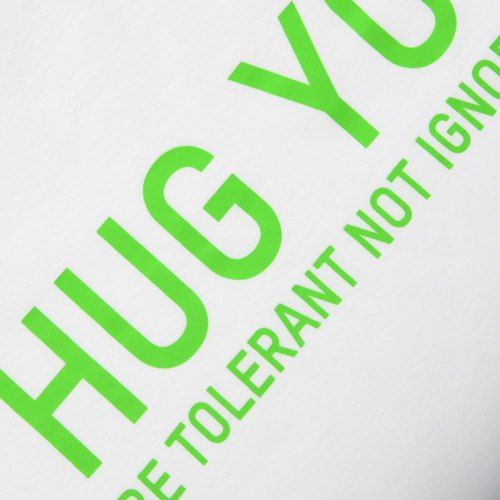 Poloshow Hug You T Shirts WeissGrün 3