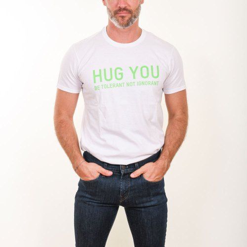 Poloshow Hug You T Shirts WeissGrün 5