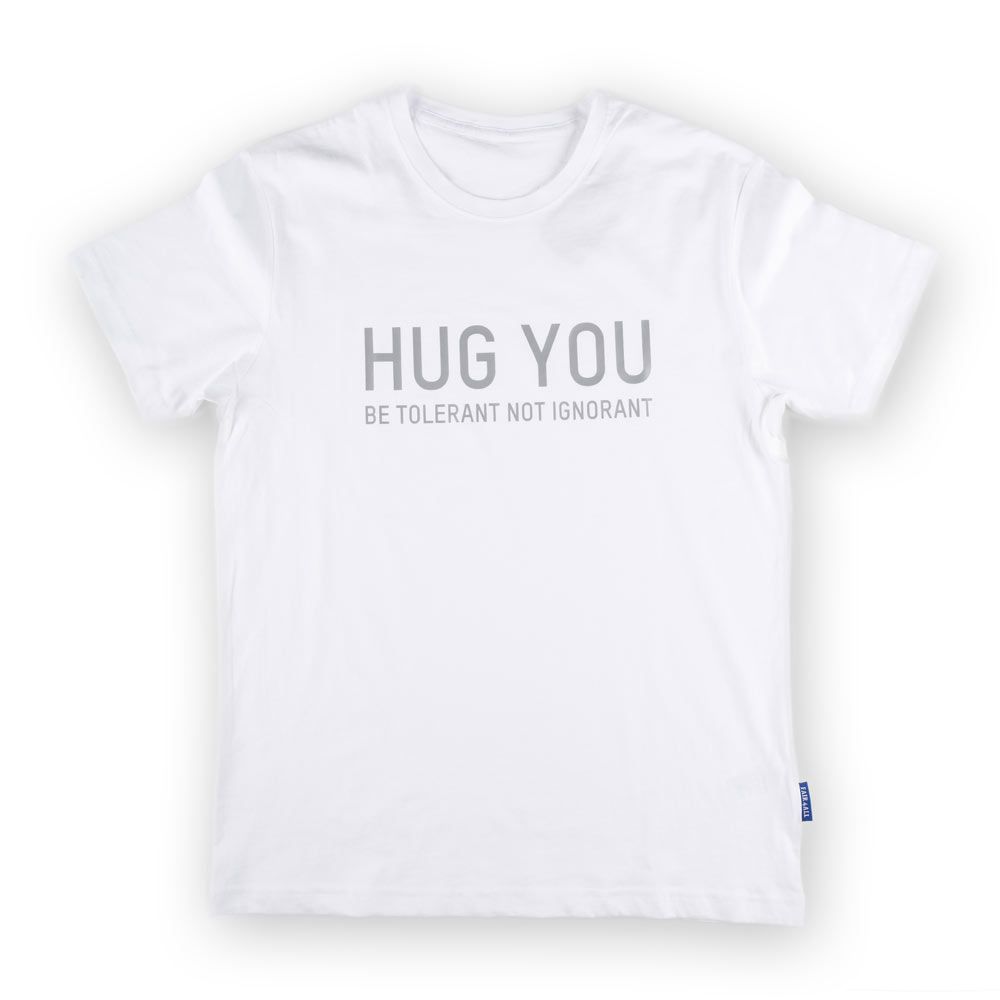 Poloshow Hug You T Shirts Weiß Grau 1