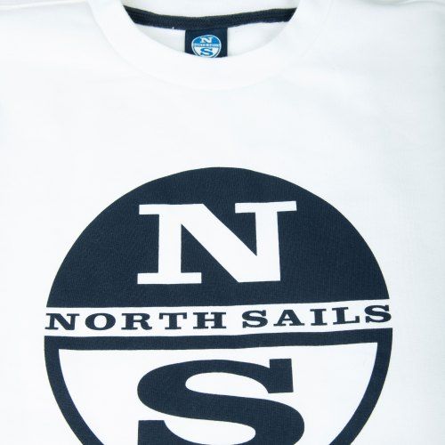 Poloshow North Sails Sweatshirt Weiß Graphic 691542 000 0101 500 3